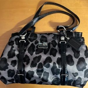 Coach triple compartment animal print bag